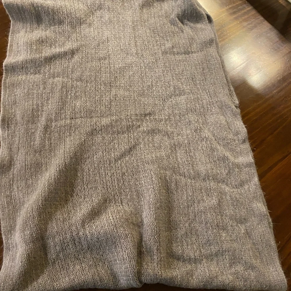 Calvin Klein Gray Knit Infinity Scarf